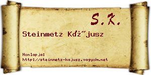 Steinmetz Kájusz névjegykártya